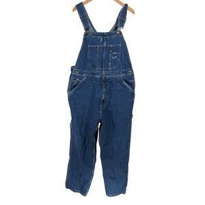 Vintage Mens Denim Bib Overalls Carpenter Pants Workwear Blue Size 38x30 Jean